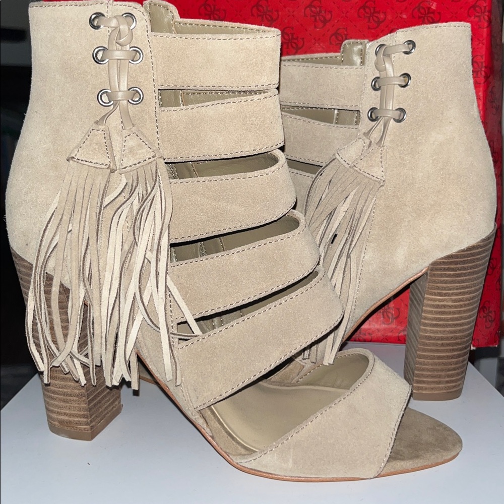 Guess Women's Beige Heeled Boots